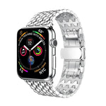 Armband aus massivem Edelstahl mit Drachenmuster für Apple Watch Series 3, 2 und 1 (38 mm)