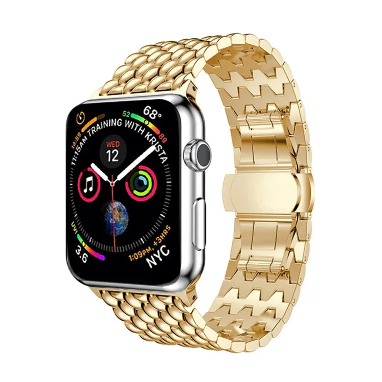 Armband aus massivem Edelstahl mit Drachenmuster für Apple Watch Series 3, 2 und 1 (42 mm)