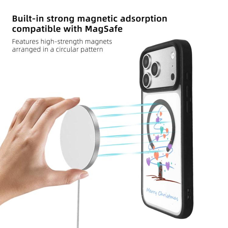 Weihnachtsserie Starke Magnetische Schwarz Lackierte Rand-Handyhülle, Für iPhone 17 Pro Max, Für iPhone 17 Pro, Für iPhone 17