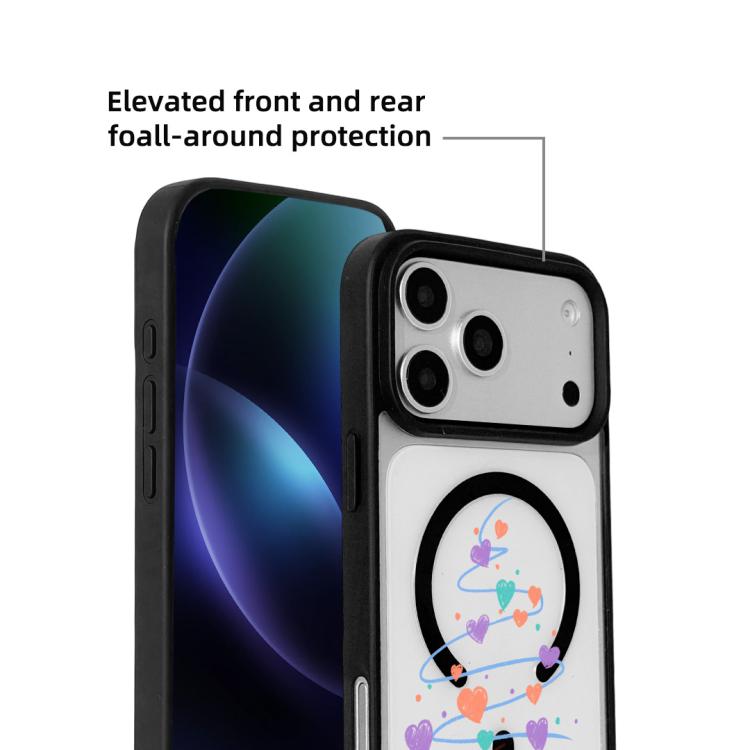 Weihnachtsserie Starke Magnetische Schwarz Lackierte Rand-Handyhülle, Für iPhone 17 Pro Max, Für iPhone 17 Pro, Für iPhone 17