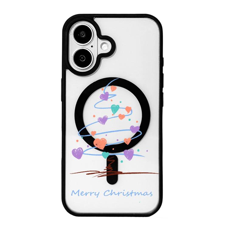 Weihnachtsserie Starke Magnetische Schwarz Lackierte Rand-Handyhülle, Für iPhone 17 Pro Max, Für iPhone 17 Pro, Für iPhone 17