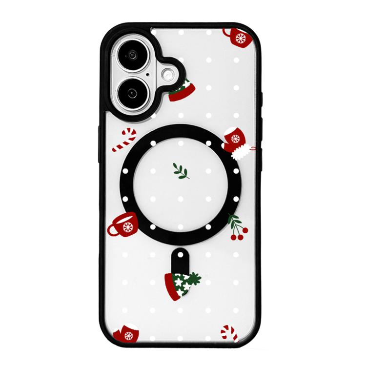 Weihnachtsserie Starke Magnetische Schwarz Lackierte Rand-Handyhülle, Für iPhone 17 Pro Max, Für iPhone 17 Pro, Für iPhone 17