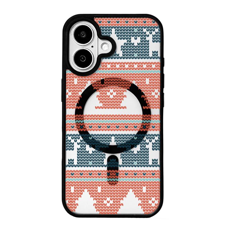 Christmas Series Strong Magnetic Painted Black Edge Phone Case, For iPhone 16 Pro Max, For iPhone 16 Pro, For iPhone 16