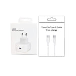 A3365 PD40W USB-C / Typ-C Ladegerät mit Typ-C zu Typ-C Datenkabel, EU Stecker, EU Stecker + 1m Typ-C Kabel, EU Stecker + 2m Typ-C Kabel