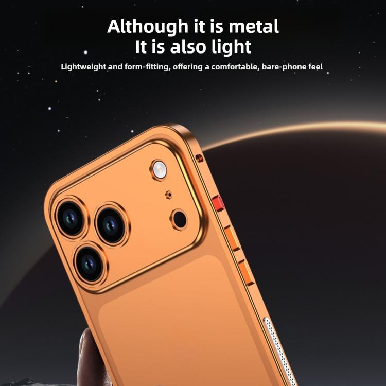 Ultra-Thin Alloy Metal Frame Shockproof Phone Case with  Lens Frame, For iPhone 17 Pro Max, For iPhone 17 Pro