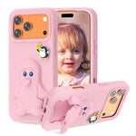 Pinguin Baby EVA stoßfeste Handyhülle mit Halterung, Für iPhone 17 Pro Max, Für iPhone 17 Pro, Für iPhone 17, Für iPhone Air, Für iPhone 16 Pro Max, Für iPhone 16 Pro, Für iPhone 16, Für iPhone 15 Pro Max