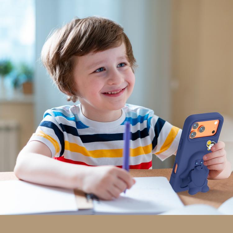 Pinguin Baby EVA stoßfeste Handyhülle mit Halterung, Für iPhone 17 Pro Max, Für iPhone 17 Pro, Für iPhone 17, Für iPhone Air, Für iPhone 16 Pro Max, Für iPhone 16 Pro, Für iPhone 16, Für iPhone 15 Pro Max