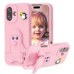 Pinguin Baby EVA stoßfeste Handyhülle mit Halterung, Für iPhone 17 Pro Max, Für iPhone 17 Pro, Für iPhone 17, Für iPhone Air, Für iPhone 16 Pro Max, Für iPhone 16 Pro, Für iPhone 16, Für iPhone 15 Pro Max