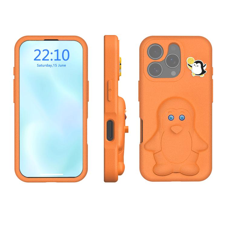 Pinguin Baby EVA stoßfeste Handyhülle mit Halterung, Für iPhone 17 Pro Max, Für iPhone 17 Pro, Für iPhone 17, Für iPhone Air, Für iPhone 16 Pro Max, Für iPhone 16 Pro, Für iPhone 16, Für iPhone 15 Pro Max
