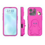 Pinguin Baby EVA stoßfeste Handyhülle mit Halterung, Für iPhone 17 Pro Max, Für iPhone 17 Pro, Für iPhone 17, Für iPhone Air, Für iPhone 16 Pro Max, Für iPhone 16 Pro, Für iPhone 16, Für iPhone 15 Pro Max