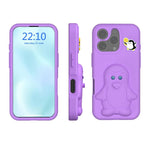 Pinguin Baby EVA stoßfeste Handyhülle mit Halterung, Für iPhone 17 Pro Max, Für iPhone 17 Pro, Für iPhone 17, Für iPhone Air, Für iPhone 16 Pro Max, Für iPhone 16 Pro, Für iPhone 16, Für iPhone 15 Pro Max