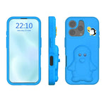 Pinguin Baby EVA stoßfeste Handyhülle mit Halterung, Für iPhone 17 Pro Max, Für iPhone 17 Pro, Für iPhone 17, Für iPhone Air, Für iPhone 16 Pro Max, Für iPhone 16 Pro, Für iPhone 16, Für iPhone 15 Pro Max