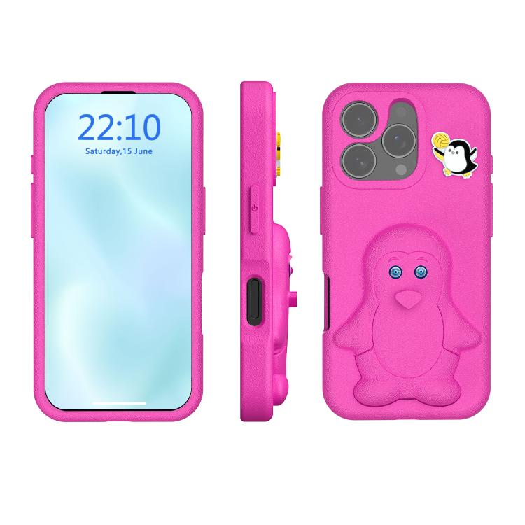 Pinguin Baby EVA stoßfeste Handyhülle mit Halterung, Für iPhone 17 Pro Max, Für iPhone 17 Pro, Für iPhone 17, Für iPhone Air, Für iPhone 16 Pro Max, Für iPhone 16 Pro, Für iPhone 16, Für iPhone 15 Pro Max