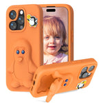 Pinguin Baby EVA stoßfeste Handyhülle mit Halterung, Für iPhone 17 Pro Max, Für iPhone 17 Pro, Für iPhone 17, Für iPhone Air, Für iPhone 16 Pro Max, Für iPhone 16 Pro, Für iPhone 16, Für iPhone 15 Pro Max