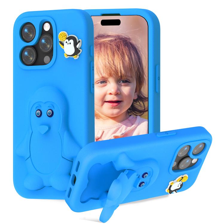 Pinguin Baby EVA stoßfeste Handyhülle mit Halterung, Für iPhone 17 Pro Max, Für iPhone 17 Pro, Für iPhone 17, Für iPhone Air, Für iPhone 16 Pro Max, Für iPhone 16 Pro, Für iPhone 16, Für iPhone 15 Pro Max