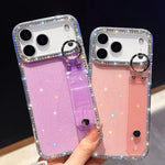Strass Glitzer Armband Halter Handyhülle, Für iPhone 17 Pro Max