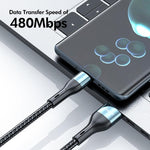ENKAY 3-in-1 120W USB zu 8 Pin / Type-C / Micro USB Nylon geflochtenes Schnellladekabel, Länge: 1,2m, ENK-CB184