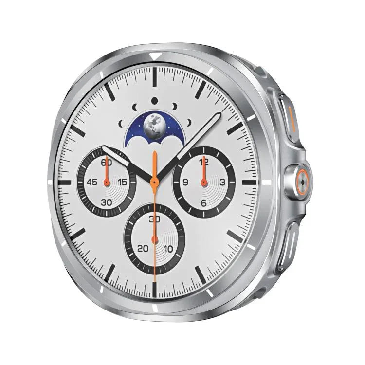 Verwandelt sich in eine Schutzhülle aus ultrametallischem Material für die Samsung Galaxy Watch8 (44 mm und 40 mm).