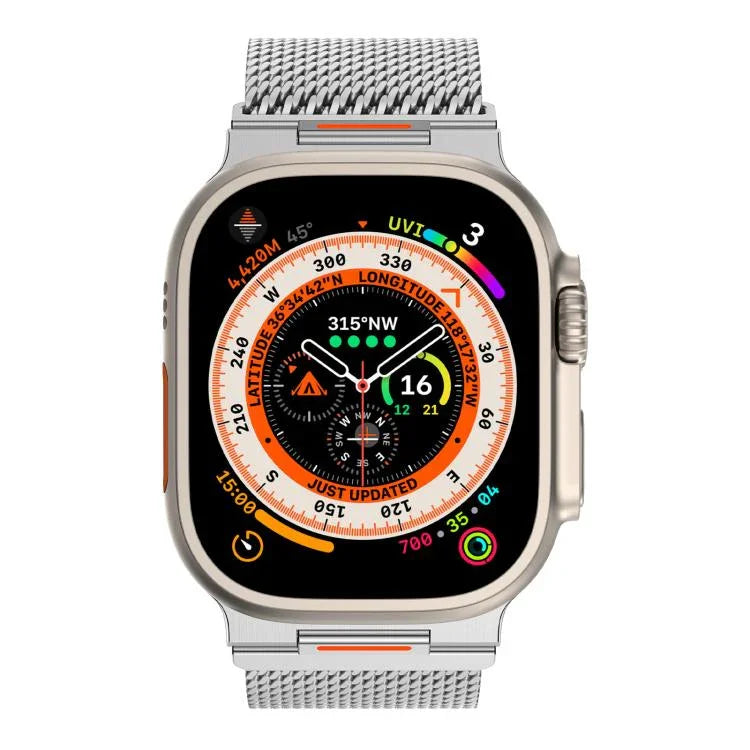 Vitality Grobes Milanaise-Magnetarmband, für Apple Watch 42 / 44 / 45 / 46 / 49 mm