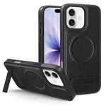 Multifunktionale Halterung MagSafe PU Handyhülle, Für iPhone 17 Pro Max, Für iPhone 17 Pro, Für iPhone 17, Für iPhone Air