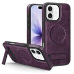 Multifunktionale Halterung MagSafe PU Handyhülle, Für iPhone 17 Pro Max, Für iPhone 17 Pro, Für iPhone 17, Für iPhone Air