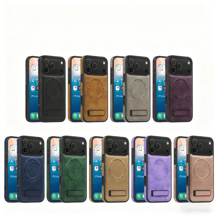 Multifunktionale Halterung MagSafe PU Handyhülle, Für iPhone 17 Pro Max, Für iPhone 17 Pro, Für iPhone 17, Für iPhone Air