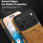 Multifunktionale Halterung MagSafe PU Handyhülle, Für iPhone 17 Pro Max, Für iPhone 17 Pro, Für iPhone 17, Für iPhone Air