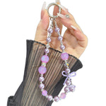 Gummi Schmetterling Perlenkette, Pink, Blau, Lila