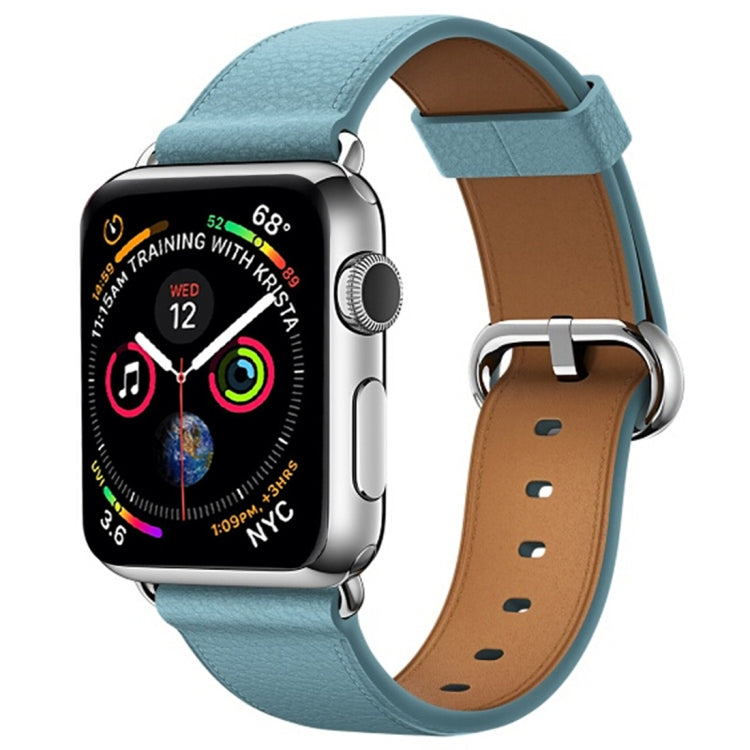 Klassisches Lederarmband mit Knopfverschluss für Apple Watch Series 3, 2 und 1 (38 mm)