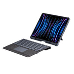 Geteilte Bluetooth-Hintergrundbeleuchtete Tastatur Magnetische Vier-Ecken-Airbag-Schutzhülle, Für iPad Air 13 2025 / 2024 / Pro 12,9