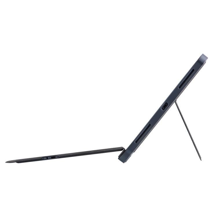 Geteilte Bluetooth-Hintergrundbeleuchtete Tastatur Magnetische Vier-Ecken-Airbag-Schutzhülle, Für iPad Air 13 2025 / 2024 / Pro 12,9