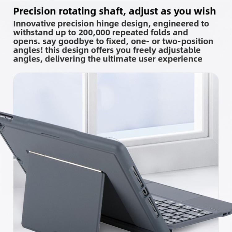 Geteilte Bluetooth-Hintergrundbeleuchtete Tastatur Magnetische Vier-Ecken-Airbag-Schutzhülle, Für iPad Air 13 2025 / 2024 / Pro 12,9