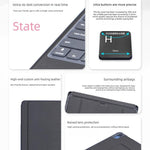 Geteilte Bluetooth-Hintergrundbeleuchtete Tastatur Magnetische Vier-Ecken-Airbag-Schutzhülle, Für iPad Air 13 2025 / 2024 / Pro 12,9