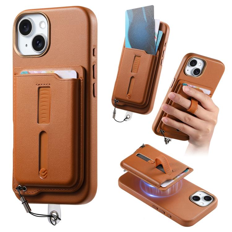 Abnehmbare magnetische Kartentasche Handyhülle mit Fingerring-Griff und Anti-Verlust-Seil, für iPhone 14, für iPhone 14 Pro, für iPhone 14 Pro Max