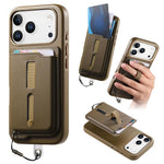 Detachable Magnetic Card Bag Phone Case with Finger Ring Grip & Anti-loss Rope, For iPhone 17e / 16e, For iPhone 17 Pro Max, For iPhone 17 Pro, For iPhone 17, For iPhone Air, For iPhone 16 Plus