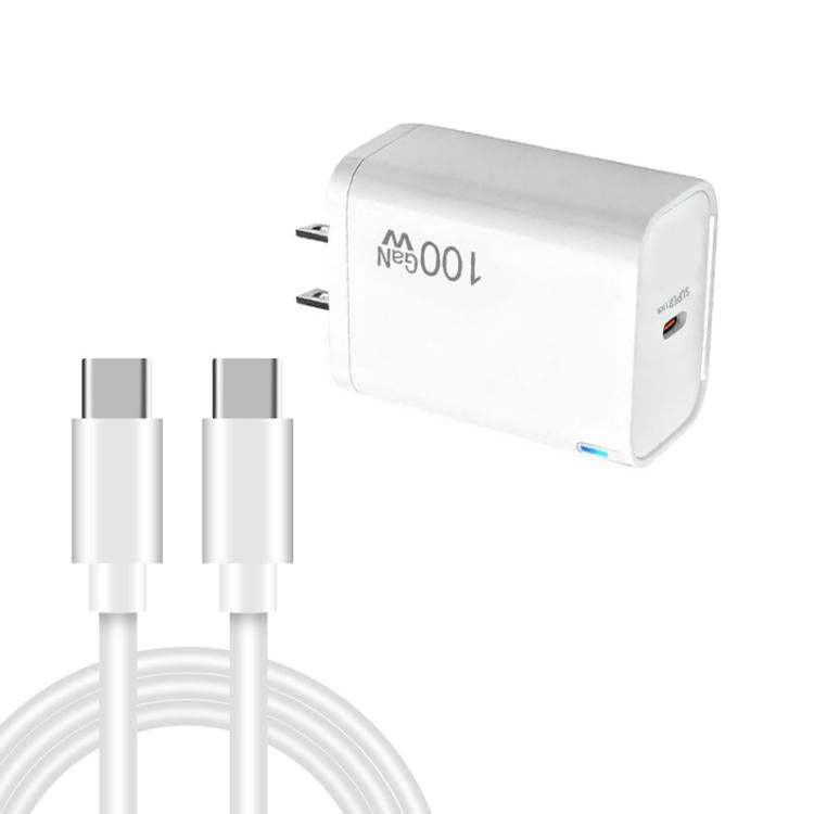 TE-PD46 GaN 100W PD 45W Voll kompatibles Ladegerät mit Typ-C auf Typ-C Datenkabel, US-Stecker