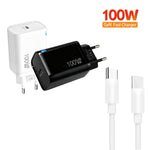 TE-PD46 GaN 100W PD 45W Voll kompatibles Ladegerät mit Typ-C auf Typ-C Datenkabel, EU-Stecker