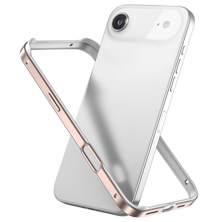 Metal Hybrid Silicone Four-Corner Shockproof Cooling Phone Frame Case, For iPhone 17 Pro Max, For iPhone 17 Pro, For iPhone 17, For iPhone Air