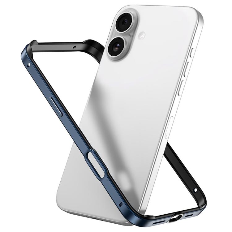 Metal Hybrid Silicone Four-Corner Shockproof Cooling Phone Frame Case, For iPhone 16 Pro Max, For iPhone 16 Pro, For iPhone 16 Plus, For iPhone 16