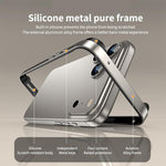 Metal Hybrid Silicone Four-Corner Shockproof Cooling Phone Frame Case, For iPhone 13 Pro Max, For iPhone 13 Pro, For iPhone 13