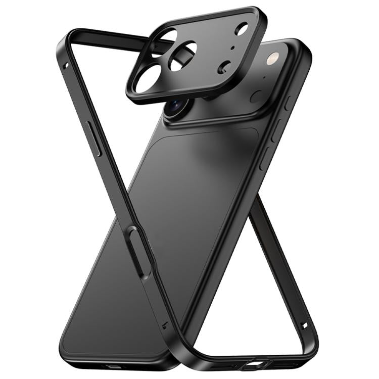 Aluminiumlegierung Hybrid Silikon Rand Dünner Kühlender Handyrahmen mit Metall-Linsenrahmen, Für iPhone 17 Pro Max, Für iPhone 17 Pro