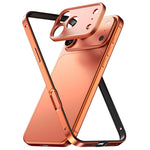 Aluminum Alloy Hybrid Silicone Edge Thin Cooling Phone Frame Case with Metal Lens Frame, For iPhone 17 Pro Max, For iPhone 17 Pro