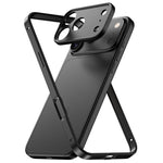 Aluminum Alloy Hybrid Silicone Edge Thin Cooling Phone Frame Case with Metal Lens Frame, For iPhone 17 Pro Max, For iPhone 17 Pro