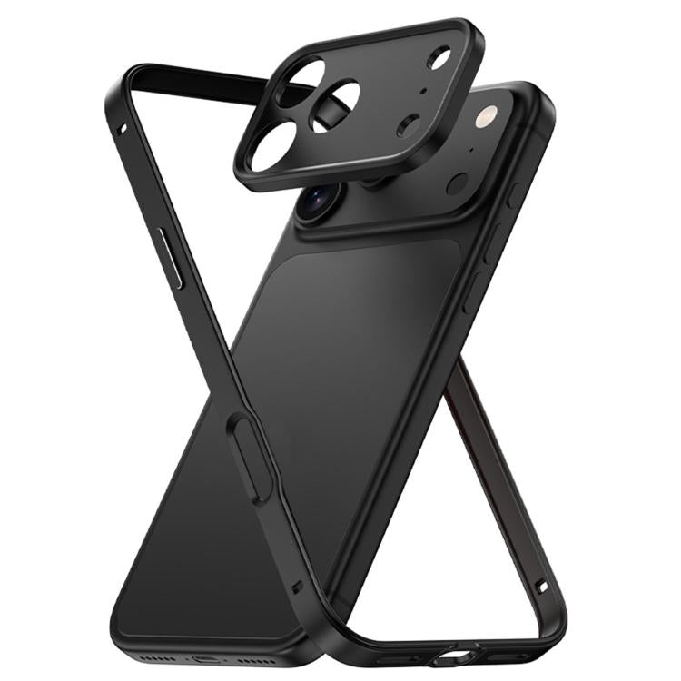 Aluminum Alloy Hybrid Silicone Edge Thin Cooling Phone Frame Case with Metal Lens Frame, For iPhone 18 Pro, For iPhone 18 Pro Max, For iPhone 17 Pro Max, For iPhone 17 Pro