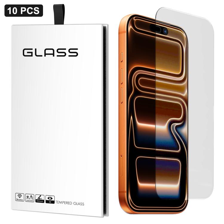 10pcs 3D Large Arc Half-Screen No White Border High-Aluminum Thick Adhesive HD Tempered Glass Film, For iPhone 17 Pro Max, For iPhone 17 Pro, For iPhone 17, For iPhone Air, For iPhone 16 Pro Max, For iPhone 16 Pro, For iPhone 16 Plus, For iPhone 16    ...