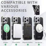 Suteni G6 Crazy Horse Struktur Elektroplattierte 360-Grad-Drehhalter Magnetische Handyhülle, Für iPhone 13 Pro Max, Für iPhone 13 Pro