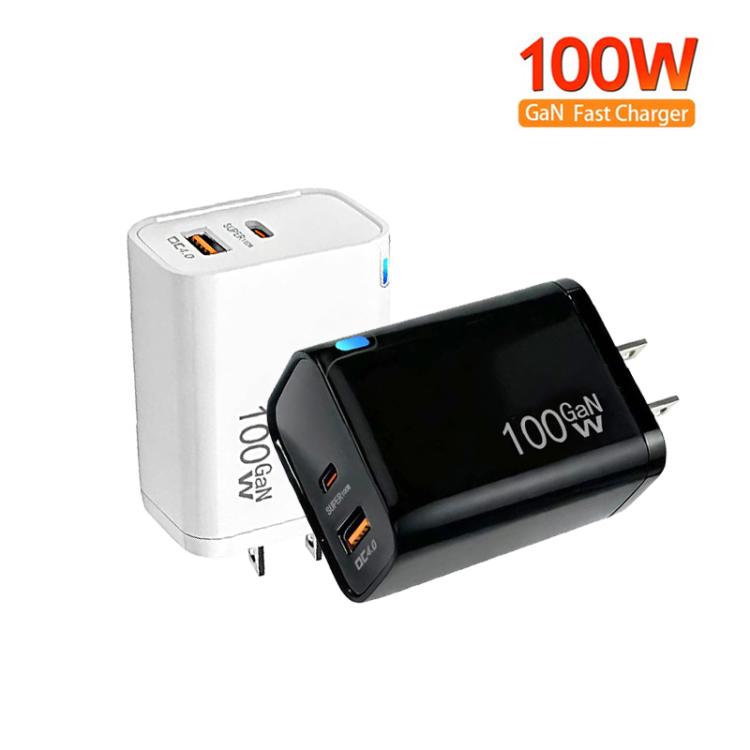 PD47 100W GaN PD Type-C, QC3.0 USB Voll kompatibles Protokoll Ladegerät, US-Stecker, US-Stecker