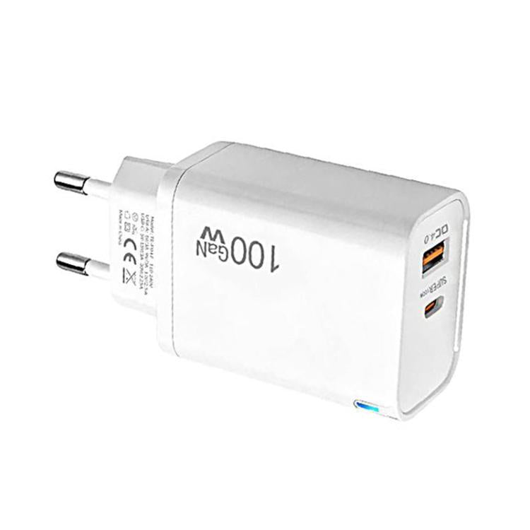 PD47 100W GaN PD Type-C, QC3.0 USB Voll kompatibles Protokoll Ladegerät, EU-Stecker, EU-Stecker