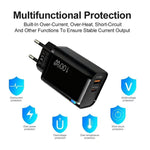 PD47 100W GaN PD Type-C, QC3.0 USB Voll kompatibles Protokoll Ladegerät, EU-Stecker, EU-Stecker
