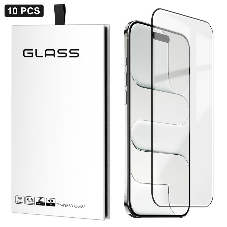 10 Stück 0,18mm Ultra-Dünne Ultraschall HD Siebdruck Hoch-Aluminium Dick-Gel Gehärtete Glasfolie, Für iPhone 17e / 16e, Für iPhone 17 Pro Max, Für iPhone 17 Pro, Für iPhone 17, Für iPhone Air, Für iPhone 16 Pro Max, Für iPhone 16 Pro, Für iPhone 16 Pl...